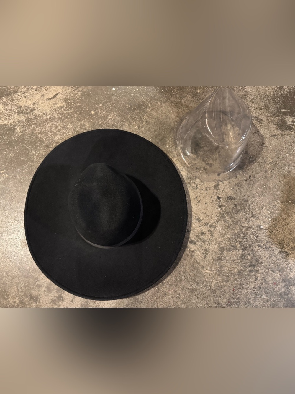 Kill Star Black Wide-Brim Wool Hat